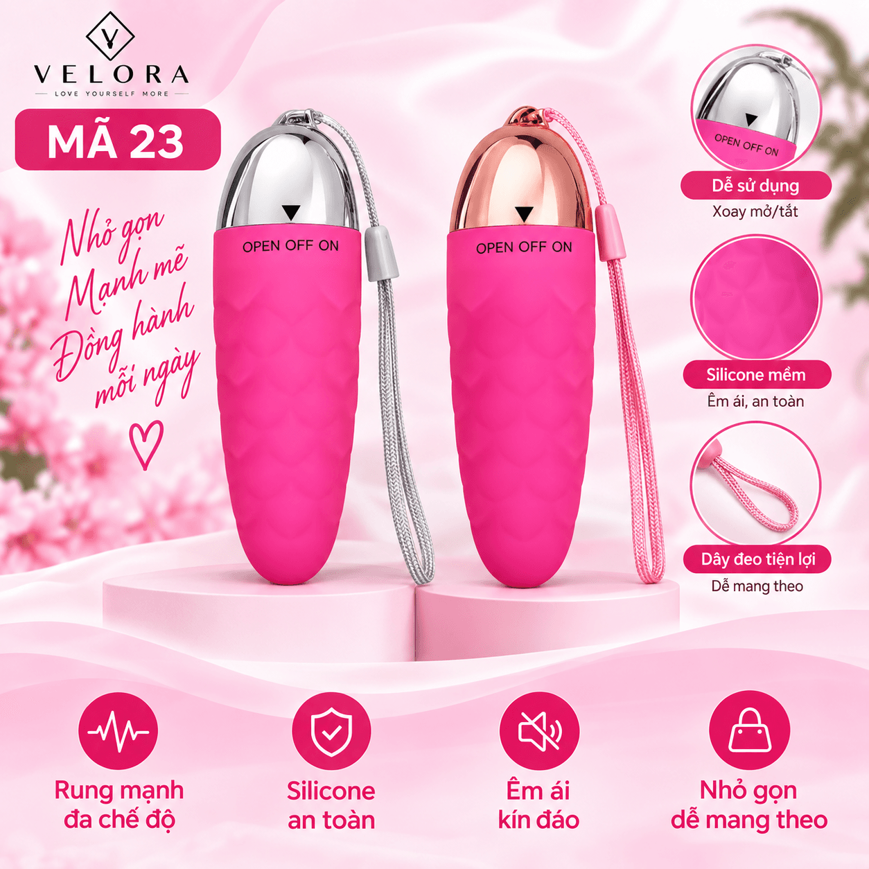 Mã 23 - Trứng Rung Mini Không Dây