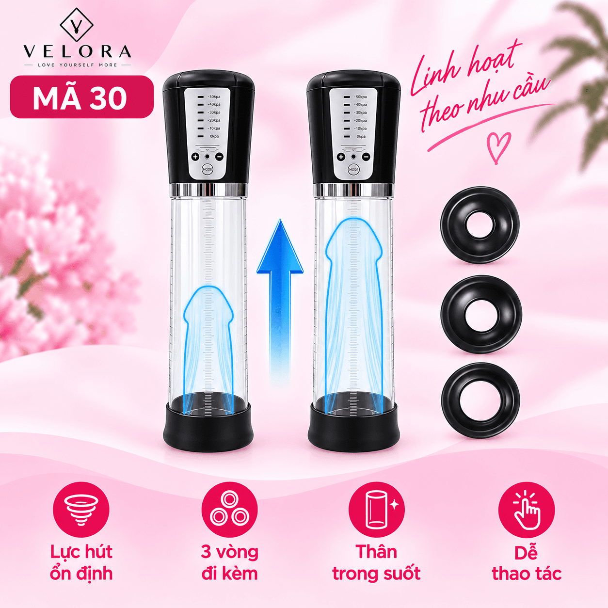 Mã 30 - Máy Tập Chân Không Tự Động Cho Nam