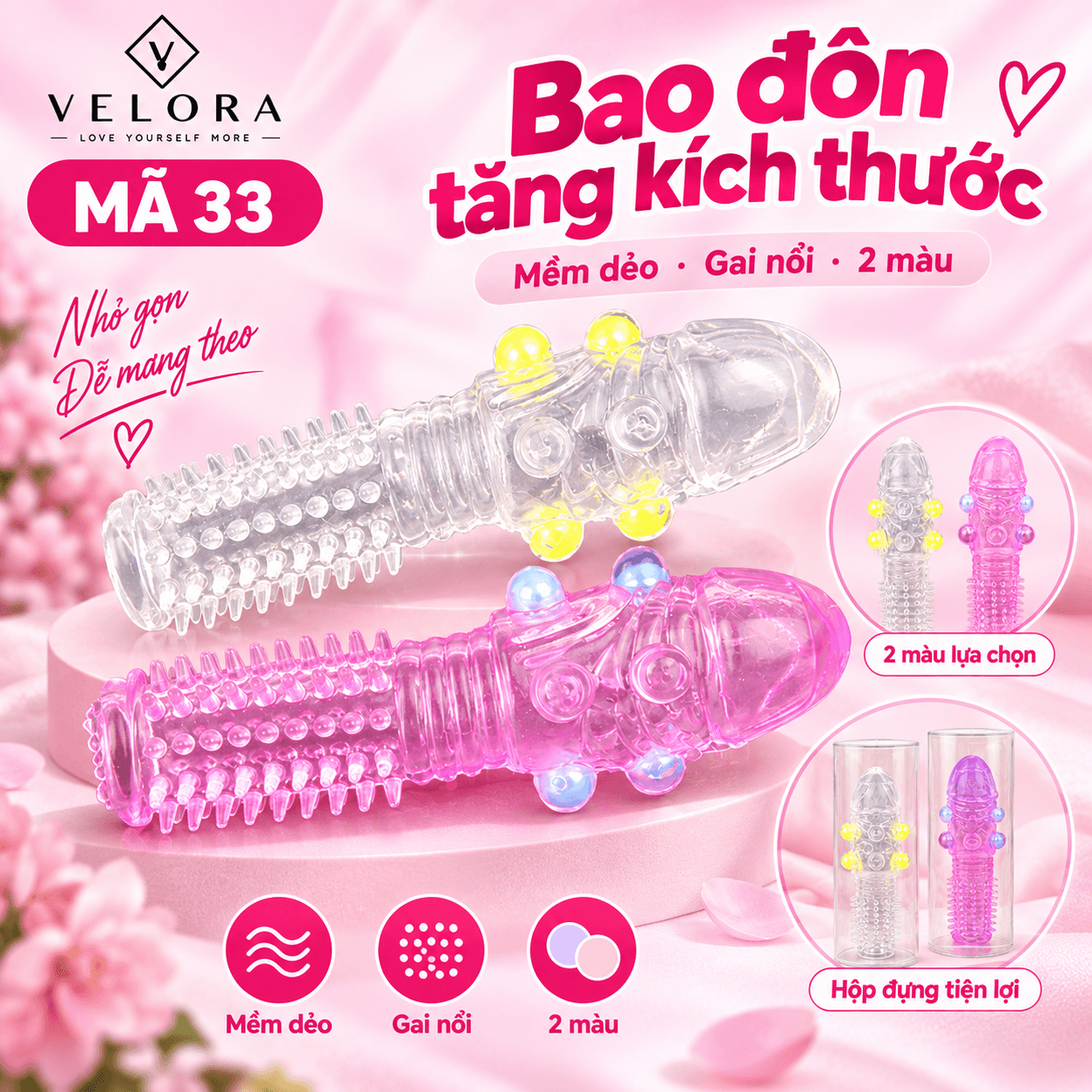Mã 33 - Bao Đôn Tăng Kích Thước Có Gai