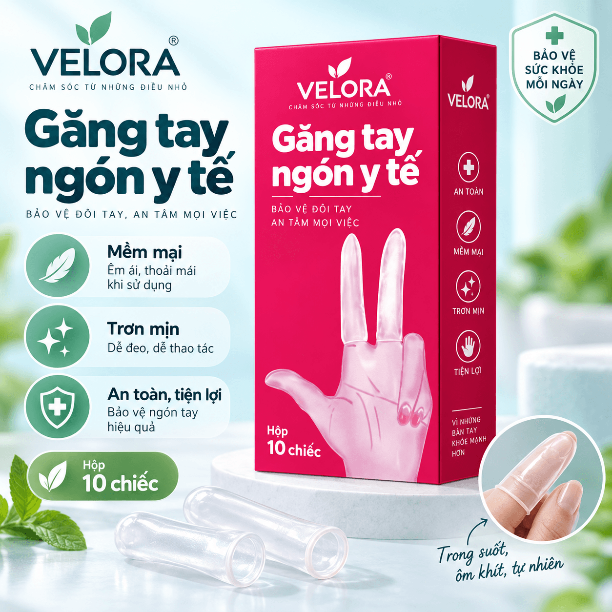 Mã 34 - Bao Ngón Tay Latex Y Tế 10 Chiếc